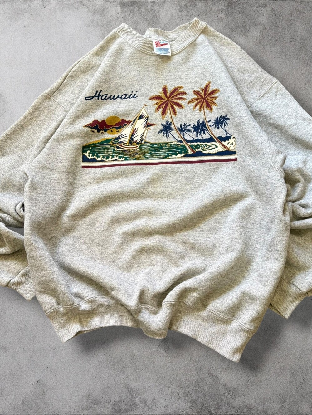 Vintage 90s Hawaii Destination Crewneck Sweater Vacation Graphic XL Surfcore